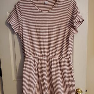 Old Navy Striped Mini Dress - Pink and White